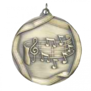 Music 2-1/4" Die Cast Medal